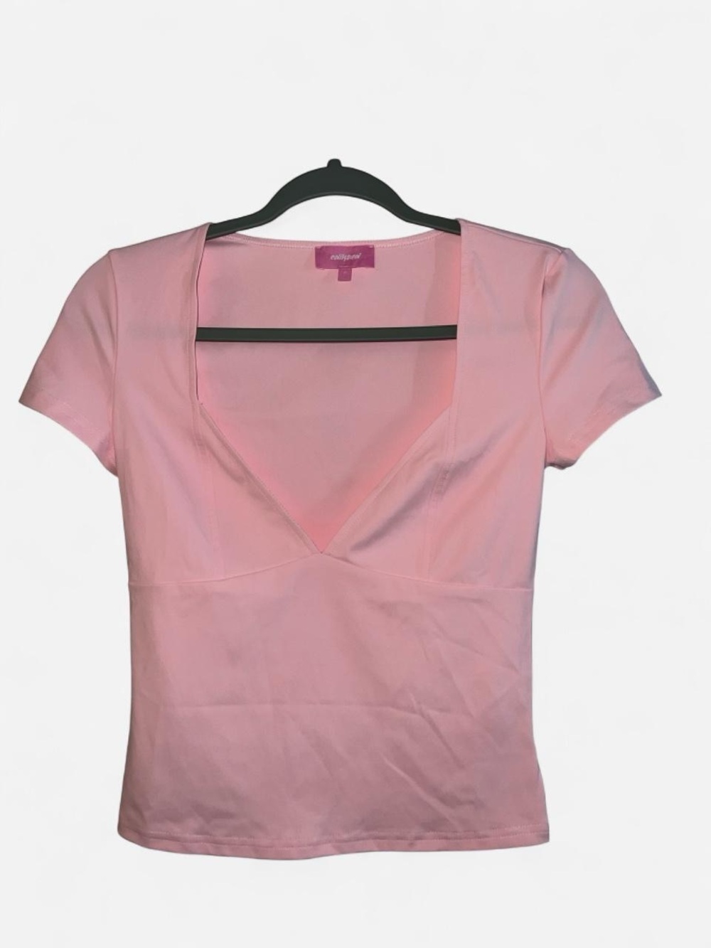 Edikted Pink Scoop Neck Top